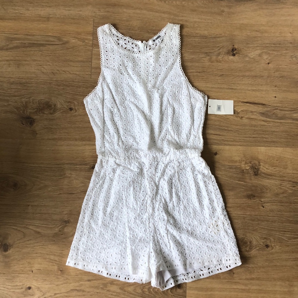NWT BB Dakota White Lace Romper Womens Size 2 Bridal Shower Bachelorette Party
